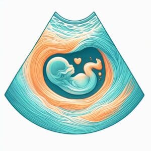 Echographie d'un fœtus au deuxième trimestre de grossesse